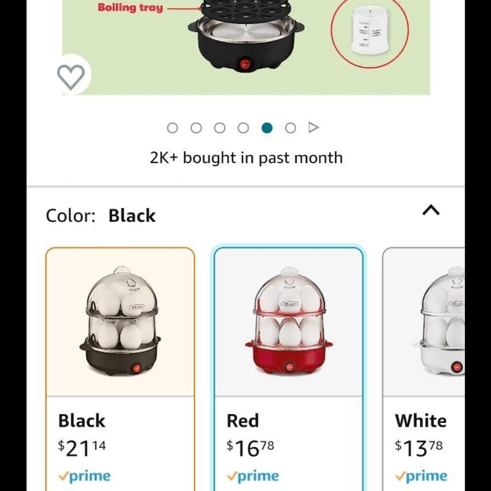 Abella Black Multi-Tier Egg Cooker - Picture 2 of 2